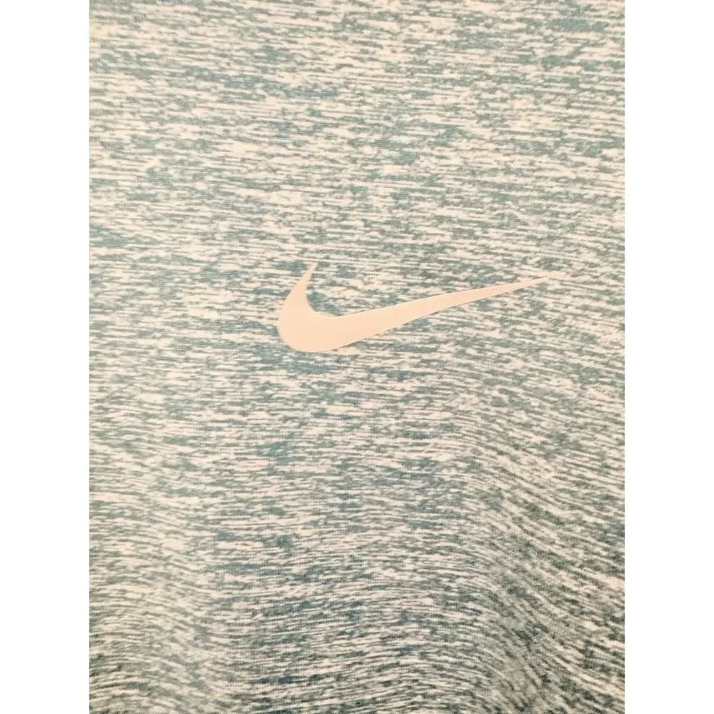 Nike Dry For Women’s Long Sleeve Teal Blue Shirt Size L Thumb Slit On Sleeves